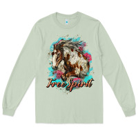 Matcha free spirit mustang horse Long Sleeve Tee - LillyAllenDesigns