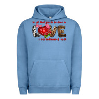 Pigment Pebble Blue Let all that you do be done in love i corinthians Urban Hoodie - HowdyJamesFarm