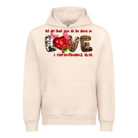 Sandshell Let all that you do be done in love i corinthians Urban Hoodie - HowdyJamesFarm