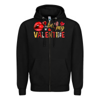 Black be my valentine Zipper Hoodie - NancyCooperArtShop