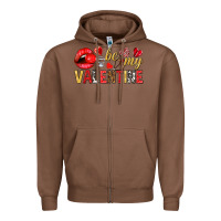 Chestnut be my valentine Zipper Hoodie - NancyCooperArtShop