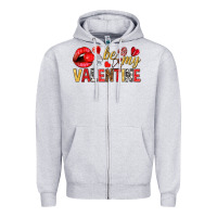 Heather Grey be my valentine Zipper Hoodie - NancyCooperArtShop