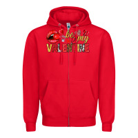 Red be my valentine Zipper Hoodie - NancyCooperArtShop