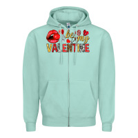 Seafoam be my valentine Zipper Hoodie - NancyCooperArtShop