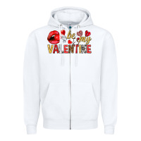 White be my valentine Zipper Hoodie - NancyCooperArtShop