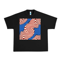 Black american flag seamless pattern Urban Heavy Tee - BundleAndBundleShop