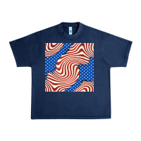 Navy american flag seamless pattern Urban Heavy Tee - BundleAndBundleShop