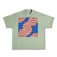 Oil Green american flag seamless pattern Urban Heavy Tee - BundleAndBundleShop