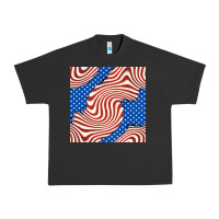 Pigment Black american flag seamless pattern Urban Heavy Tee - BundleAndBundleShop