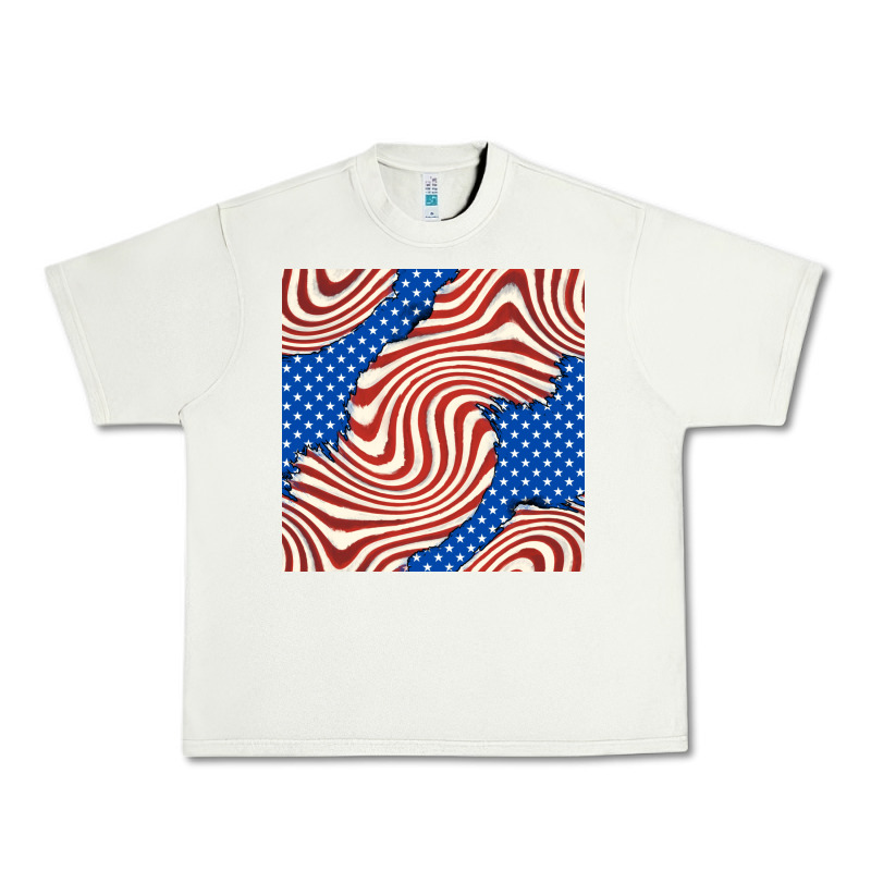 American Flag Seamless Pattern Urban Heavy Tee by BundleAndBundleShop | Teevron
