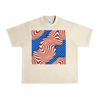 Sandshell american flag seamless pattern Urban Heavy Tee - BundleAndBundleShop