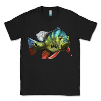 Black Peacock Bass Illustrations Classic Tee - LillyAllenDesigns