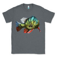 Charcoal Heather Peacock Bass Illustrations Classic Tee - LillyAllenDesigns