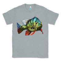 Heather Grey Peacock Bass Illustrations Classic Tee - LillyAllenDesigns