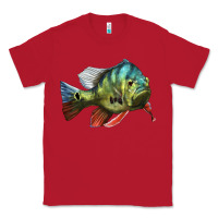 Red Peacock Bass Illustrations Classic Tee - LillyAllenDesigns
