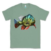 Sage Peacock Bass Illustrations Classic Tee - LillyAllenDesigns