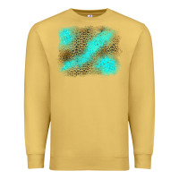 Antique Gold leopard turquoise background Premium Sweatshirt - Jasminsmagicworld