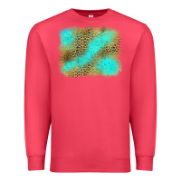 Cardinal leopard turquoise background Premium Sweatshirt - Jasminsmagicworld