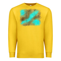 Lemon leopard turquoise background Premium Sweatshirt - Jasminsmagicworld
