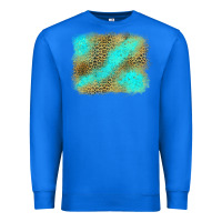 True Royal leopard turquoise background Premium Sweatshirt - Jasminsmagicworld