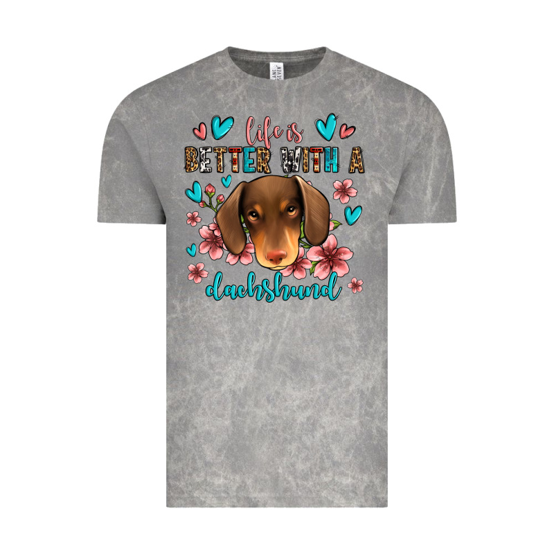 Life Is Better With A Dachshund Vintage Tee by Jasminsmagicworld | Teevron