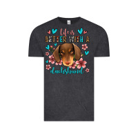 Vintage Black life is better with a dachshund Vintage Tee - Jasminsmagicworld