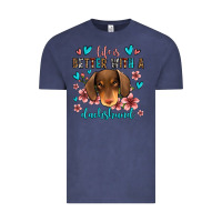 Vintage Denim life is better with a dachshund Vintage Tee - Jasminsmagicworld