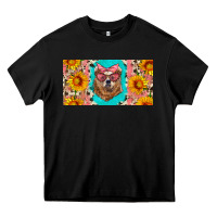 Black mama bear with sunflowers and glasses license plate Heavy Core Tee - Artiststas