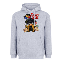 Heather Grey senior 2023 gnome Heavyweight Hoodie - BarkalooDesign