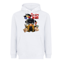 White senior 2023 gnome Heavyweight Hoodie - BarkalooDesign