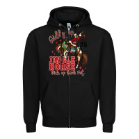 Black giddy up jingle horse pick up your feet Zipper Hoodie - MaliasSmallBusiness