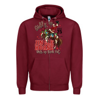 Burgundy giddy up jingle horse pick up your feet Zipper Hoodie - MaliasSmallBusiness