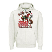 Oatmeal Heather giddy up jingle horse pick up your feet Zipper Hoodie - MaliasSmallBusiness