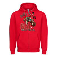 Red giddy up jingle horse pick up your feet Zipper Hoodie - MaliasSmallBusiness