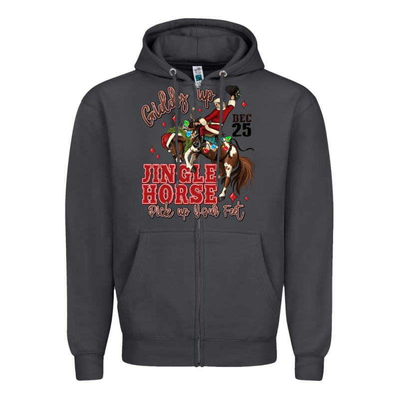Giddy Up Jingle Horse Pick Up Your Feet Zipper Hoodie by MaliasSmallBusiness | Teevron