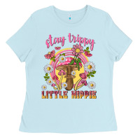 Baby Blue stay trippy little hippie tbw Ladies Tee - texasbilliewilder