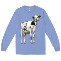 Colony Blue Holstein Heifer Long Sleeve Tee - LillyAllenDesigns