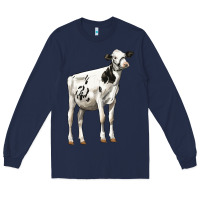 Navy Holstein Heifer Long Sleeve Tee - LillyAllenDesigns