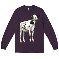 Plum Holstein Heifer Long Sleeve Tee - LillyAllenDesigns