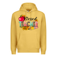 Antique Gold blessed teacher Premium Hoodie - NancyCooperArtShop