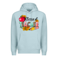 Blue Mist blessed teacher Premium Hoodie - NancyCooperArtShop