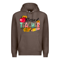 Coffee blessed teacher Premium Hoodie - NancyCooperArtShop