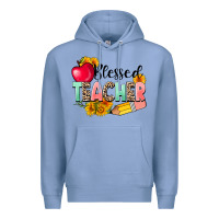 Colony Blue blessed teacher Premium Hoodie - NancyCooperArtShop