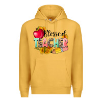 Mustard blessed teacher Premium Hoodie - NancyCooperArtShop