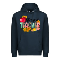 Navy blessed teacher Premium Hoodie - NancyCooperArtShop