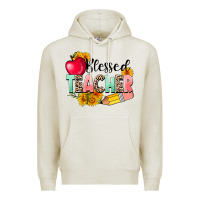 Oatmeal Heather blessed teacher Premium Hoodie - NancyCooperArtShop