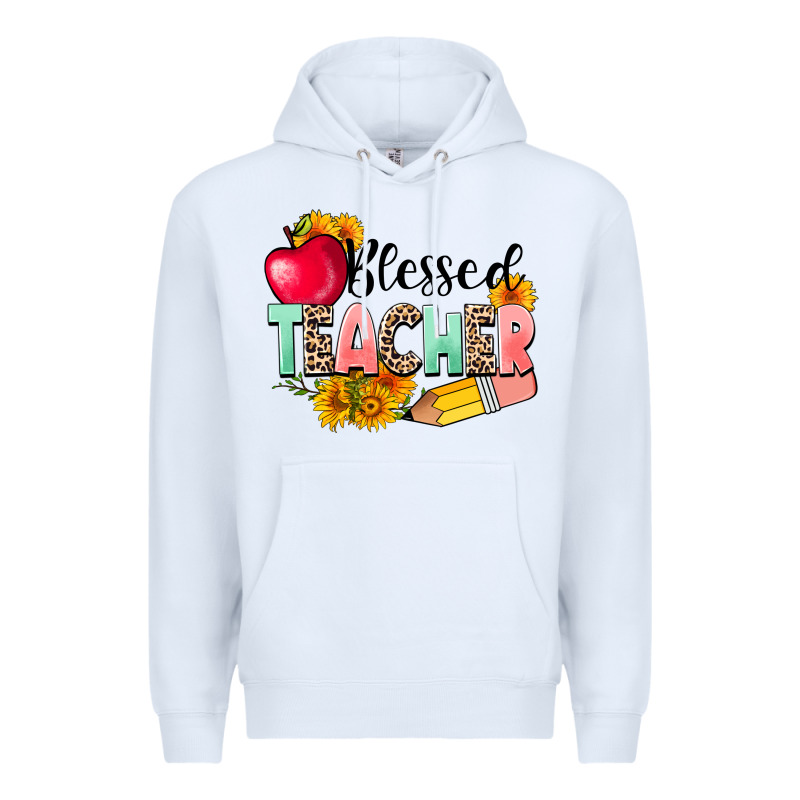 Blessed Teacher Premium Hoodie by NancyCooperArtShop | Teevron