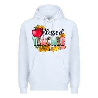 White blessed teacher Premium Hoodie - NancyCooperArtShop