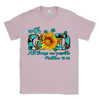 Lilac with god all things are possible sunflower Classic Tee - AdoDesignShop