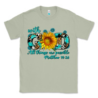 Matcha with god all things are possible sunflower Classic Tee - AdoDesignShop
